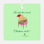Harriet Harpsichordクリスマスキャロル広場。 メタルオーナメント (正面)