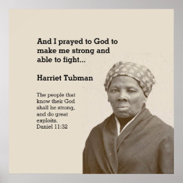 HARRIET TUBMAN引用文カスタムバイブル・バース ポスター
