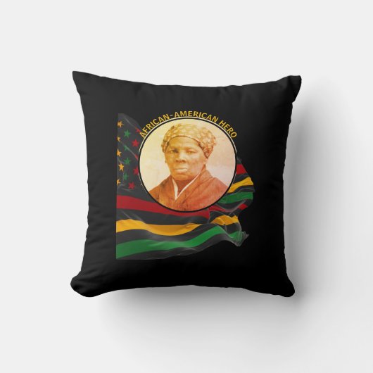 HARRIET TUBMAN AFRICAN AMERICAN HERO BLACK HISTORY クッション (正面)