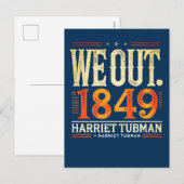 Harriet Tubman We Out 1849 Black America History シーズンポストカード (正面/裏面)