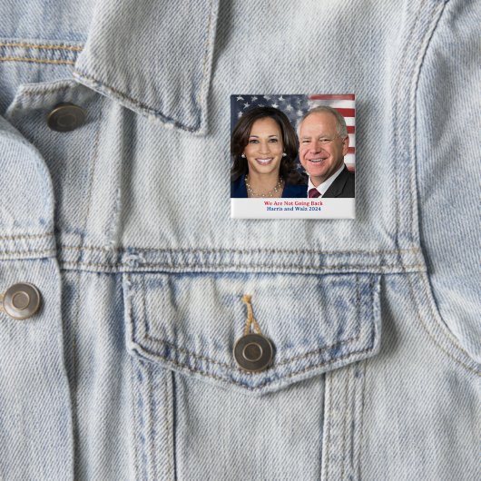 HarrisとWalz 2024年の写真は戻らない 缶バッジ (インサイチュ)