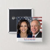 HarrisとWalz 2024年の写真は戻らない 缶バッジ (正面&裏面)