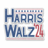 HarrisとWalz 2024選挙ペアリング シール (正面)