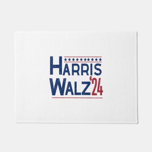 HarrisとWalz 2024選挙ペアリング ドアマット (正面)