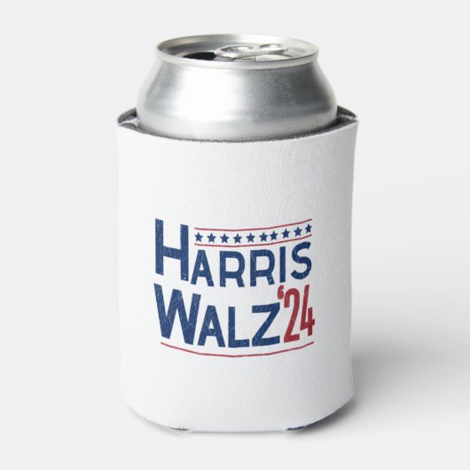 HarrisとWalz 2024選挙ペアリング 缶クーラー (缶正面)