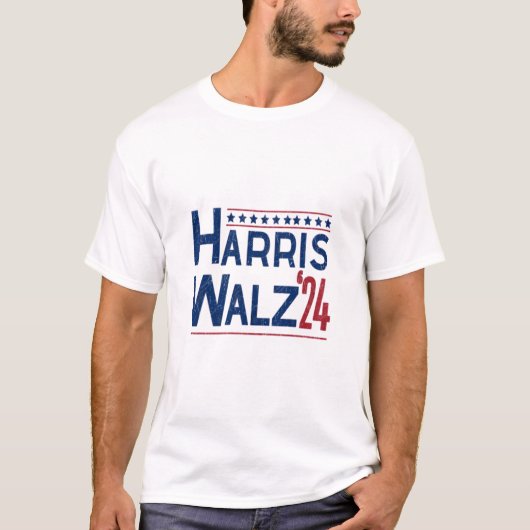HarrisとWalz 2024選挙ペアリング Tシャツ (正面)