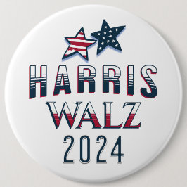 HarrisとWalz Democratal POTUS 2024大 缶バッジ