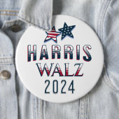 HarrisとWalz Democratal POTUS 2024大 缶バッジ (インサイチュ)
