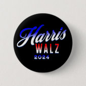 HarrisとWalz Democratal POTUS 2024 缶バッジ (正面)