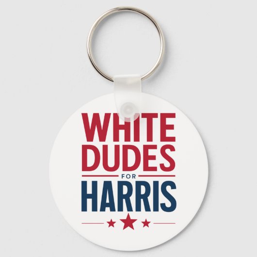 Harrisのために白人男性 Election Kamala Harris 2024 キーホルダー (正面)