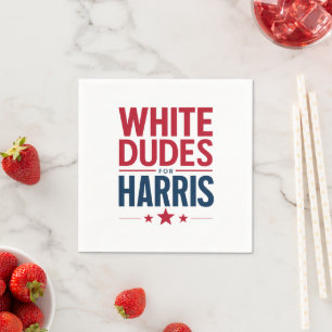 Harrisのために白人男性 Election Kamala Harris 2024 スタンダードカクテルナプキン