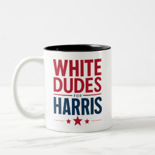 Harrisのために白人男性 Election Kamala Harris 2024 ツートーンマグカップ
