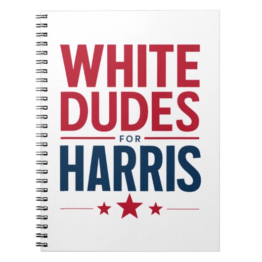 Harrisのために白人男性 Election Kamala Harris 2024 ノートブック (正面)