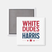 Harrisのために白人男性 Election Kamala Harris 2024 マグネット (正面/裏面)