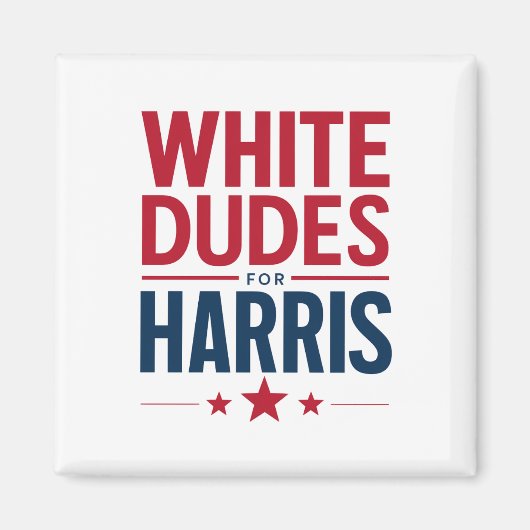 Harrisのために白人男性 Election Kamala Harris 2024 マグネット (正面)