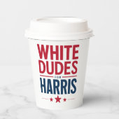 Harrisのために白人男性 Election Kamala Harris 2024 紙コップ (正面)