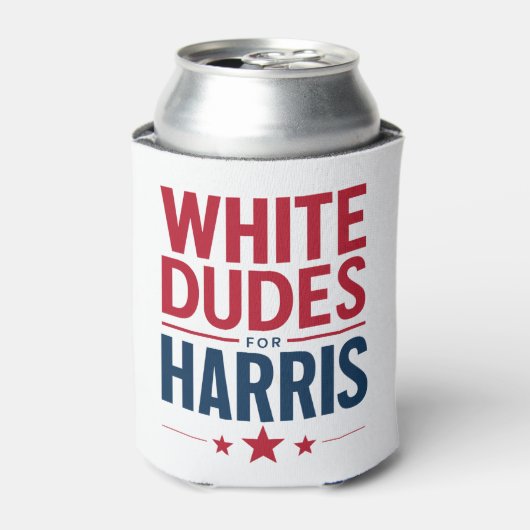 Harrisのために白人男性 Election Kamala Harris 2024 缶クーラー (缶正面)
