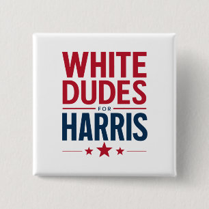 Harrisのために白人男性 Election Kamala Harris 2024 缶バッジ
