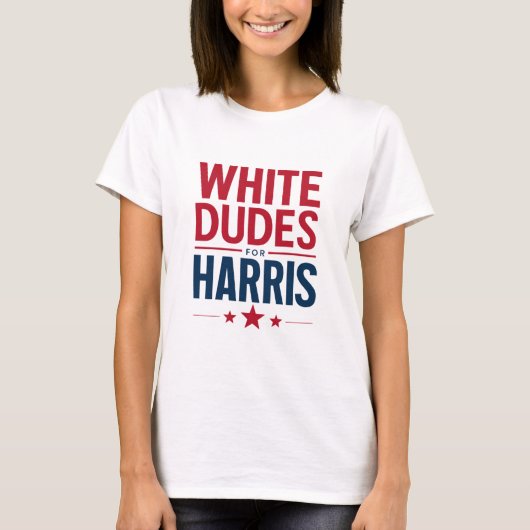 Harrisのために白人男性 Election Kamala Harris 2024 Tシャツ (正面)