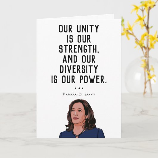 HARRIS引用文:我々の結束が我々の強み カード (黄色い花)