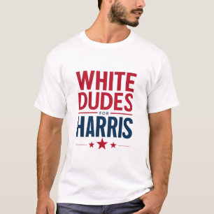 Harris支持の白人男性 Kamala Harris 2024 Tシャツ