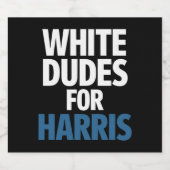 Harris支持白人男性 Kamala Harris 2024年選挙 ビールラベル (シングルラベル)