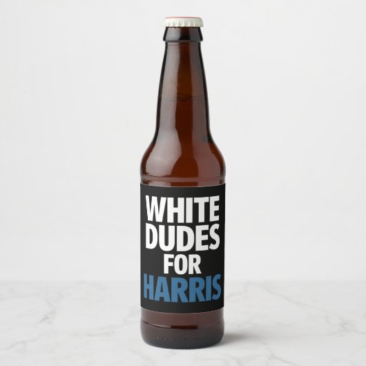 Harris支持白人男性 Kamala Harris 2024年選挙 ビールラベル (正面)