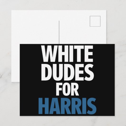 Harris支持白人男性 Kamala Harris 2024年選挙 ポストカード (正面/裏面)