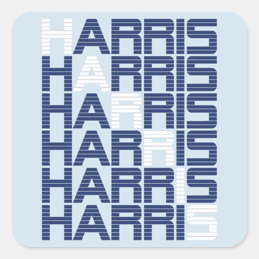 HARRIS文字スタック スクエアシール (正面)