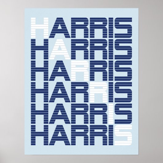 HARRIS文字スタック ポスター (正面)