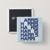 HARRIS文字スタック 缶バッジ (正面&裏面)