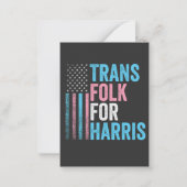 Harris選挙トランスジェンダーLGBTのためのトランスフォーク ノートカード (正面)