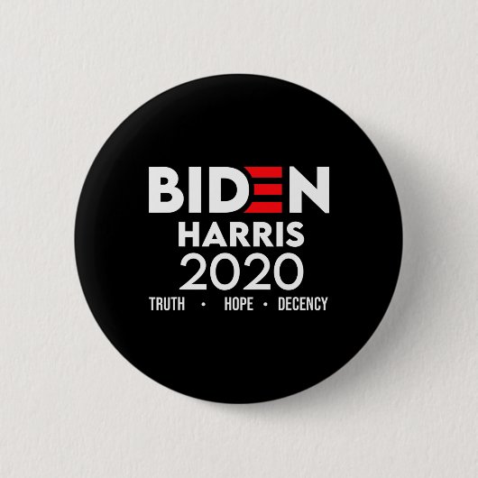 Harris 2020 Truth Hope Decency Shirt 選ヴィンテージ 缶バッジ (正面)