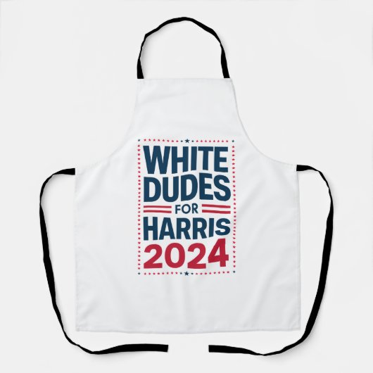 Harris-2024のための白人男性 エプロン (正面)