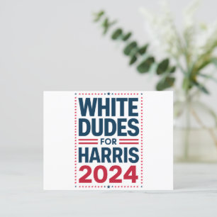 Harris-2024のための白人男性 ポストカード