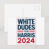 Harris-2024のための白人男性 ポストカード (正面/裏面)