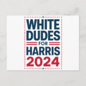 Harris-2024のための白人男性 ポストカード (正面)