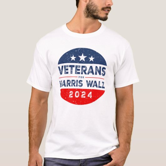 Harris 2024の退役軍人大統領選挙運動 tシャツ (正面)