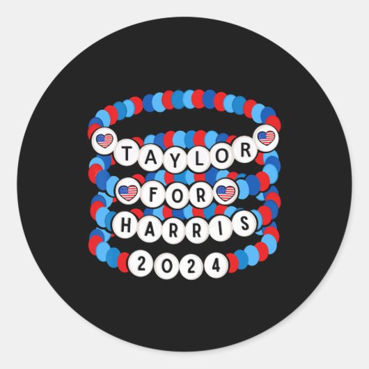 Harris 2024チャームブレスレットサポートKamala Harr ラウンドシール (正面)
