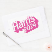 Harris 2024ピンクカラフル 長方形シール (封筒)