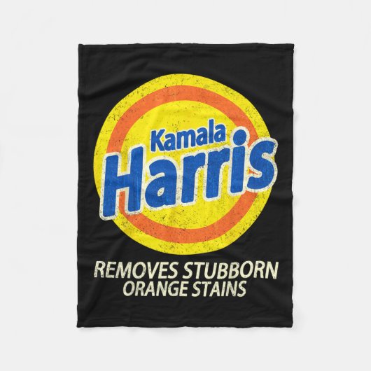 Harris 2024頑固なオレンジの汚れを除去おもしろい フリースブランケット (正面)