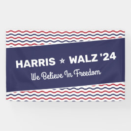 Harris 2024 – 自由信じになる 横断幕