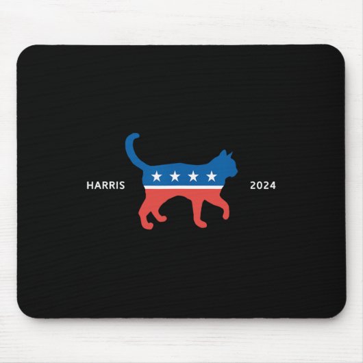 Harris 2024 Democratal Cat - Kamala Wheimerの投票 マウスパッド (正面)