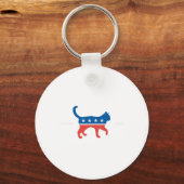 Harris 2024 Democratal Cat - Vote For Kamala W 選 キーホルダー (正面)