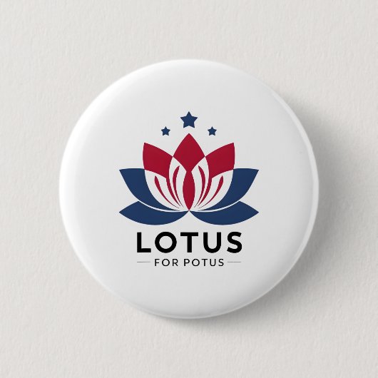 Harris 2024 Lotus For Potus President Trend Electi 缶バッジ (正面)