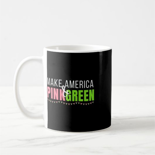 Harris 2024 Make America Pink And Green Kamala Har コーヒーマグカップ (左)