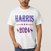 Harris 2024 Pres Democratal Donkeys USA ユニセックス Val Tシャツ (正面)