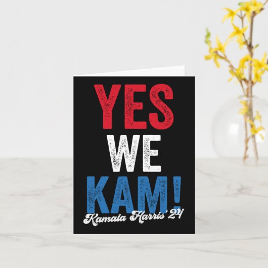 Harris 2024 Support I&#';m With Her Kamala Harris カード (黄色い花)