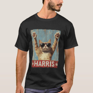 Harris 2024 Tおもしろいシャツ用の子どものいない猫レディース Tシャツ