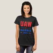 Harris 2024 Uaw Red Strike Kamalaの自動車労働者 Tシャツ (正面フル)